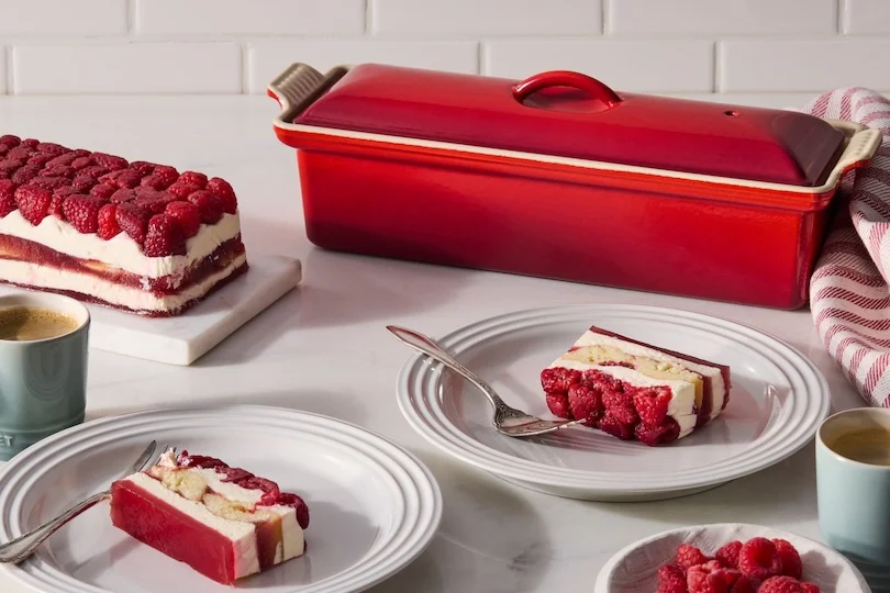 Lemon Raspberry and Madeleine Terrine